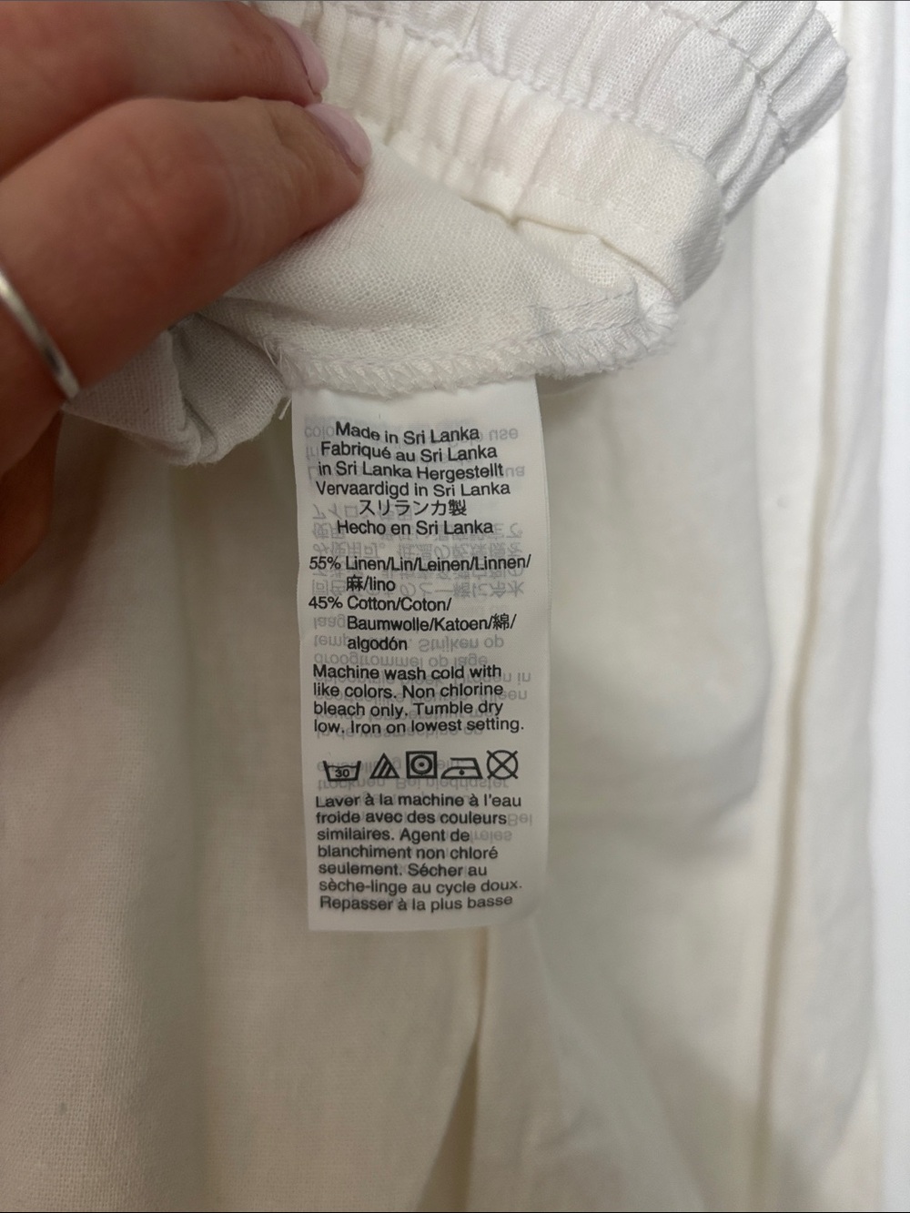 JCrew White Linen Blend Pants - Picture 5 of 5